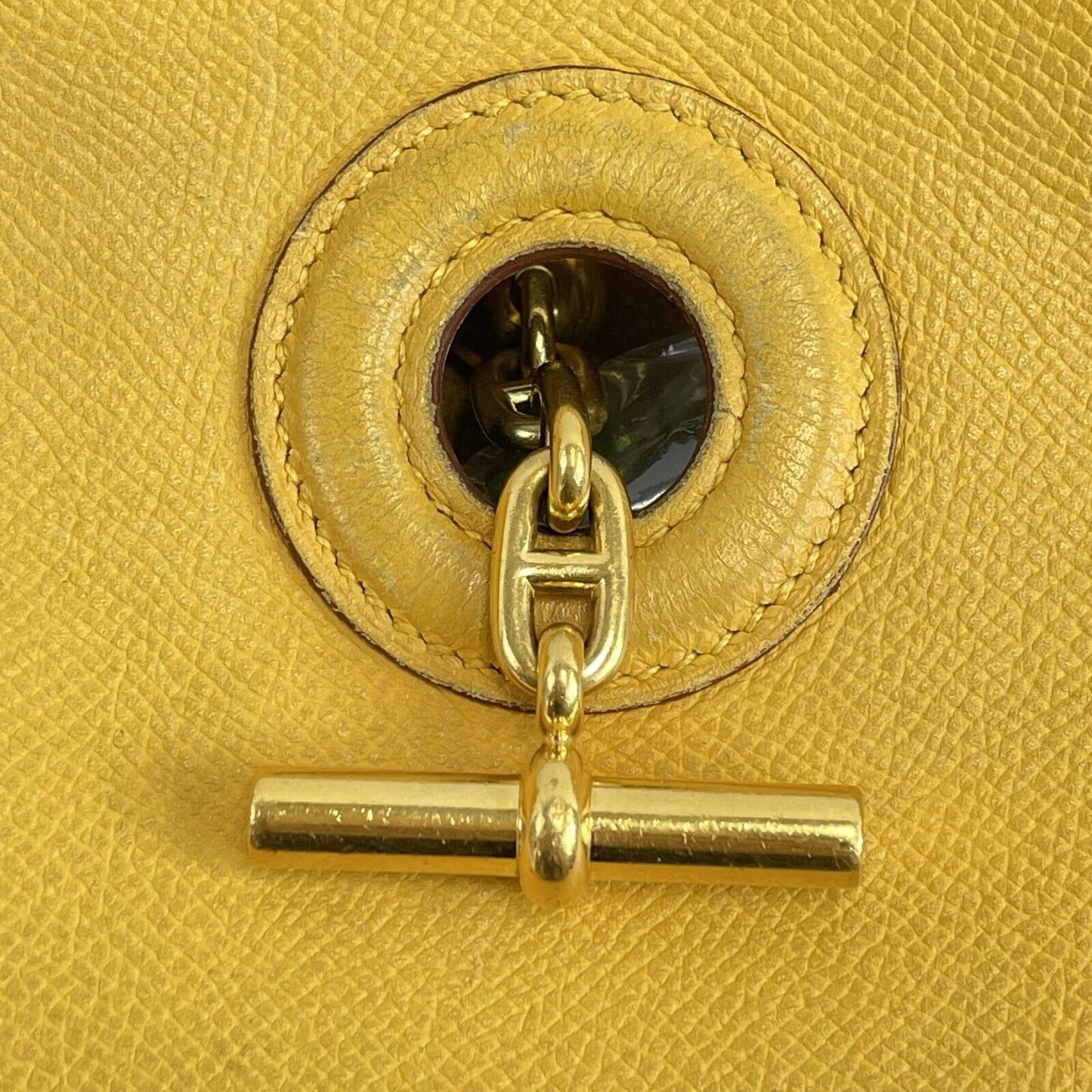 Hermes - Yellow Leather Vespa PM Shoulder Bag