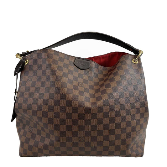 Louis Vuitton Excellent Graceful MM Damier Ebene Brown Handbag