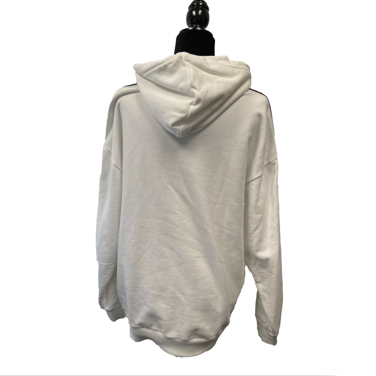 GIVENCHY - White Logo Tape - White / Black Hoodie - Size S