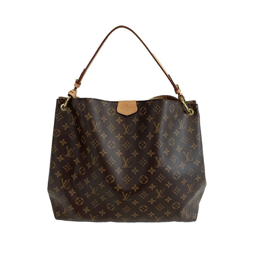Louis Vuitton - Graceful MM - Brown/Beige Canvas Monogram Shoulder Bag