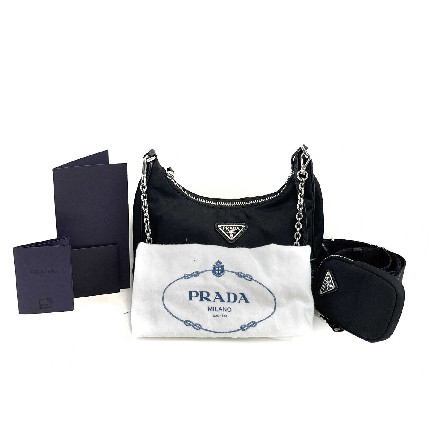 Prada Re-Edition 2005 Shoulder Bag Tessuto Small Black