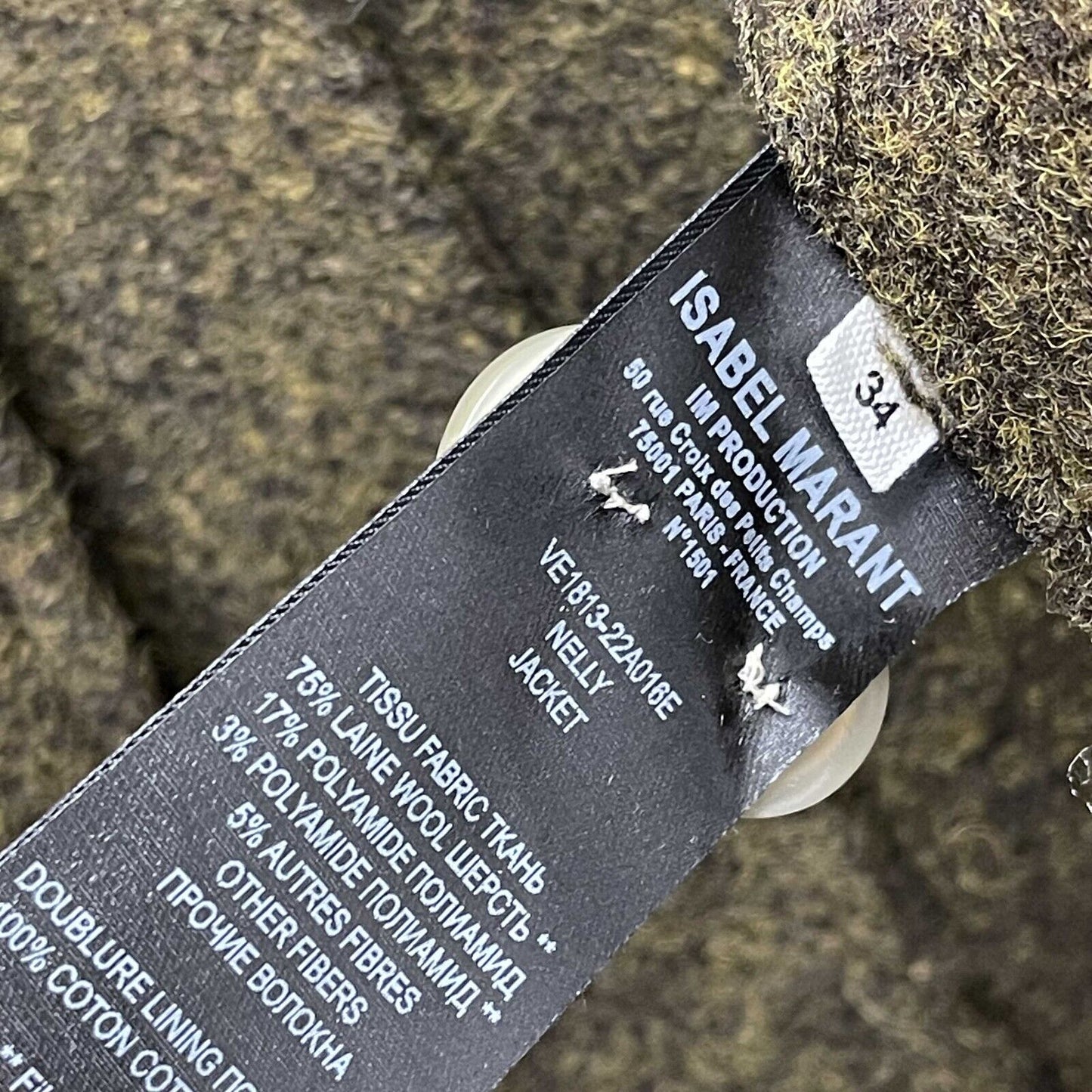 Isabel Marant NEW Nelly Cardigan Jacket Dark Khaki 34 US 2