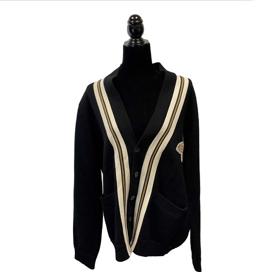 Gucci - Wool Bee Appliqué Black Cardigan - Size label missing