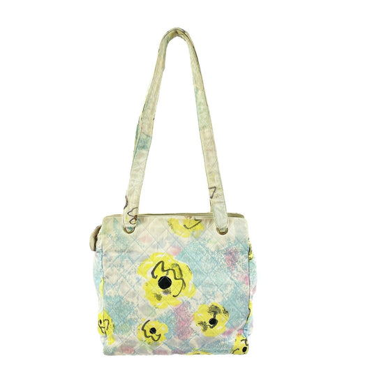 CHANEL - Vintage 1990's Graphic Multicolor Medium Camellia Print Shoulder Bag