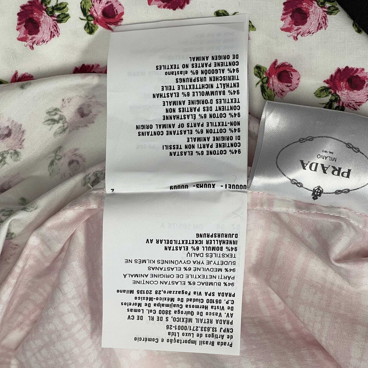 Prada Double Match poplin Button up shirt Rose Plaid 38 US 2 Excellent