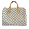 Louis Vuitton Speedy 30 Damier Azur White Handbag New w/ Box White