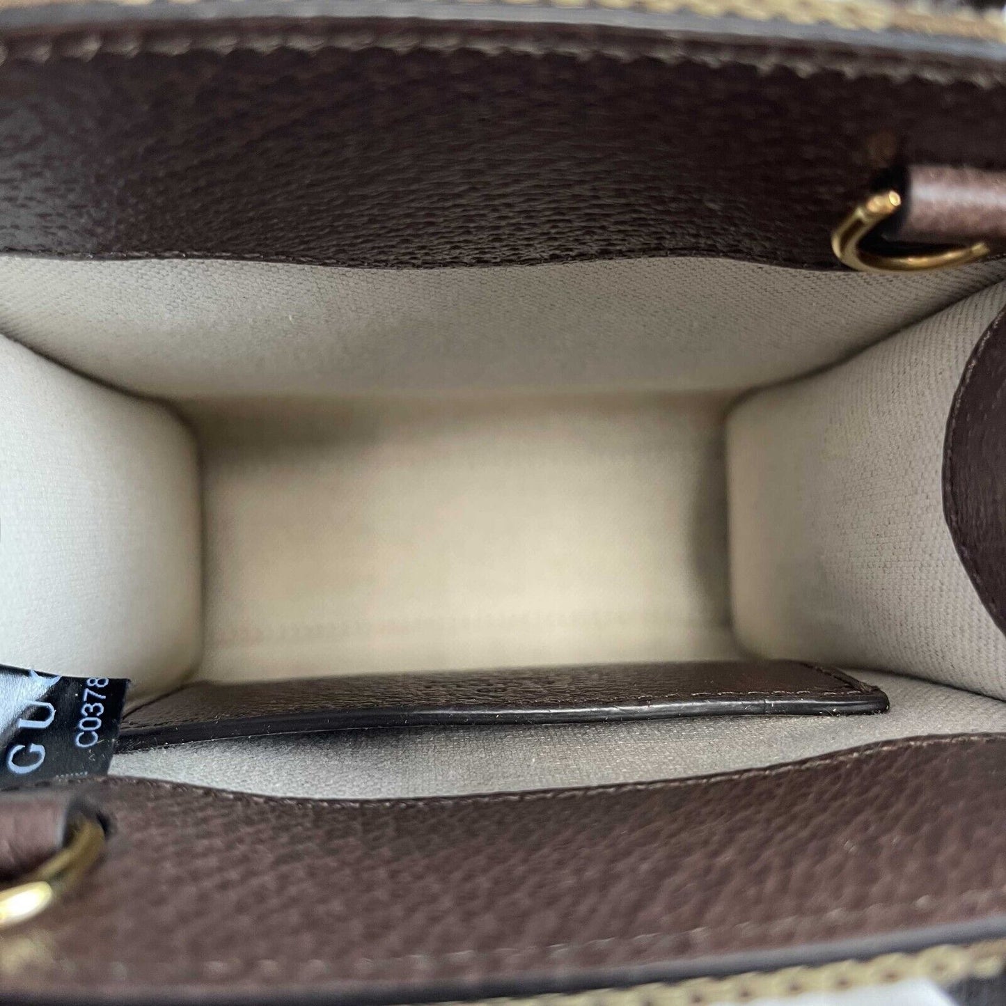 Gucci Jumbo GG Mini Vertical Tote Crossbody Handbag Beige Brown