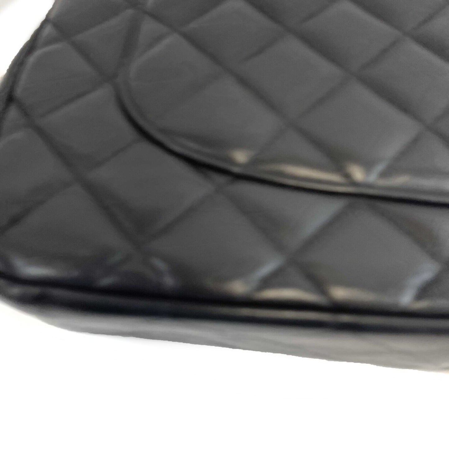 CHANEL - CC Lambskin Leather Quilted Jumbo Double Flap - Black Shoulder Bag