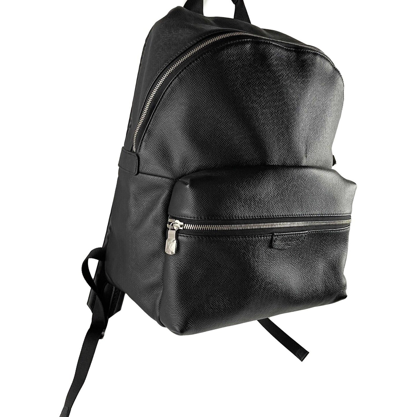 Louis Vuitton Excellent Discovery Backpack Taiga Leather PM Black Handbag