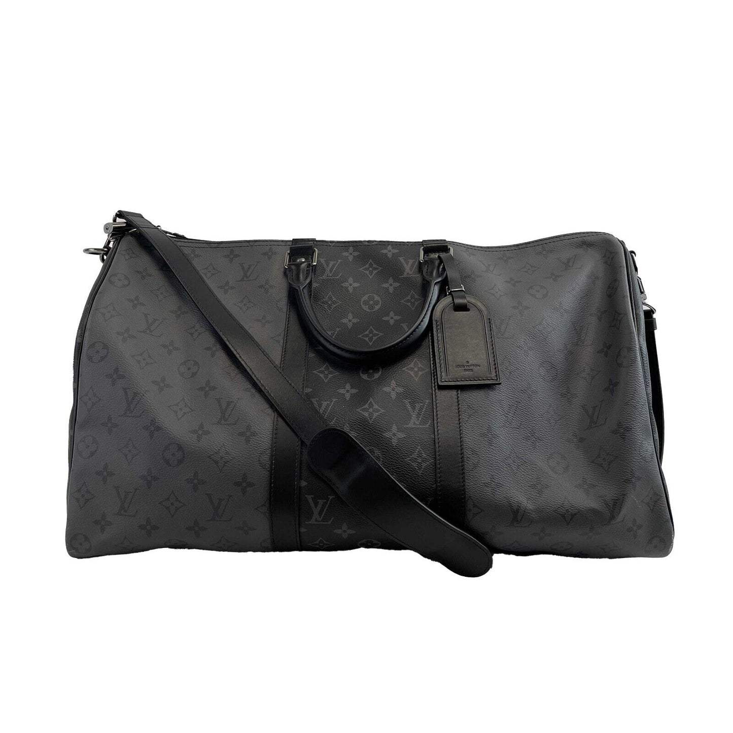 Louis Vuitton Keepall Bandoulière 50 Reverse Monogram Eclipse Black Handbag