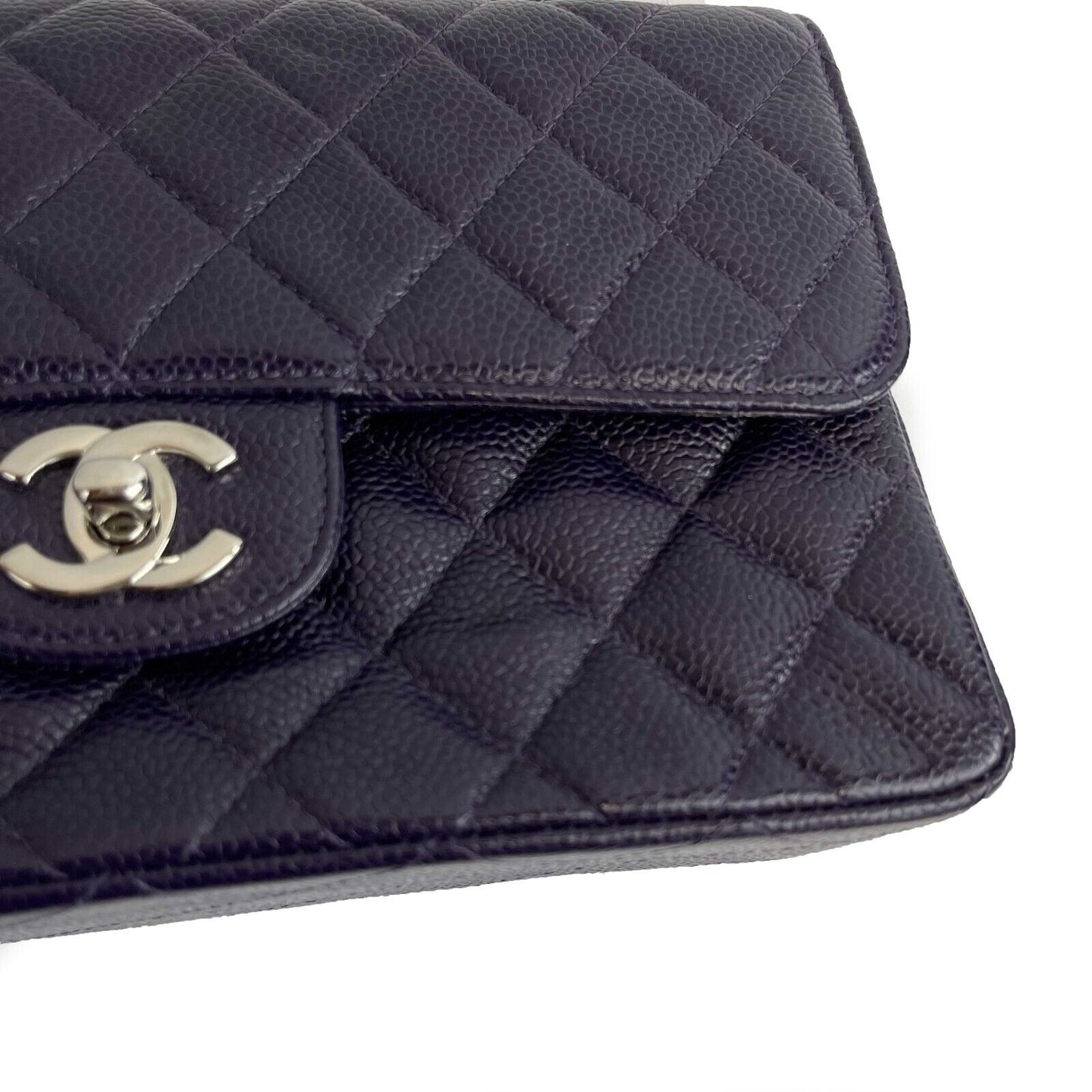 Chanel - Excellent - Caviar RARE Purple Quilted Small Double Flap - Handbag