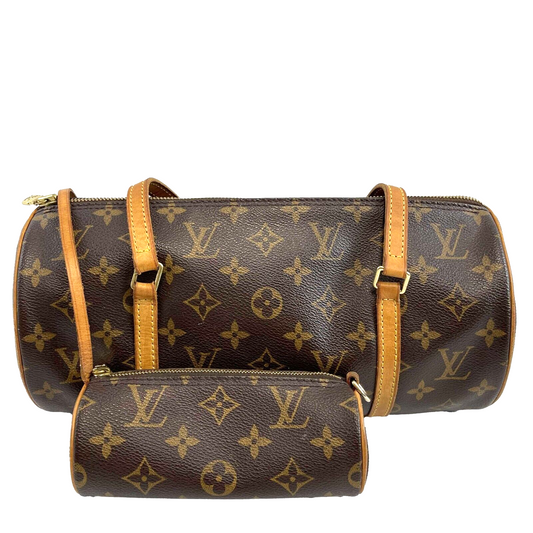 Louis Vuitton Papillion 30 w/ Pochette Brown Handbag