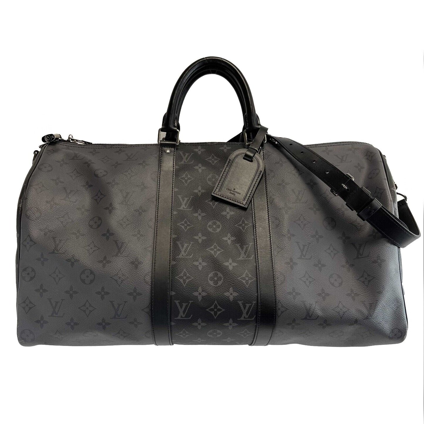 Louis Vuitton Keepall Bandoulière 50 Reverse Monogram Eclipse Black Handbag