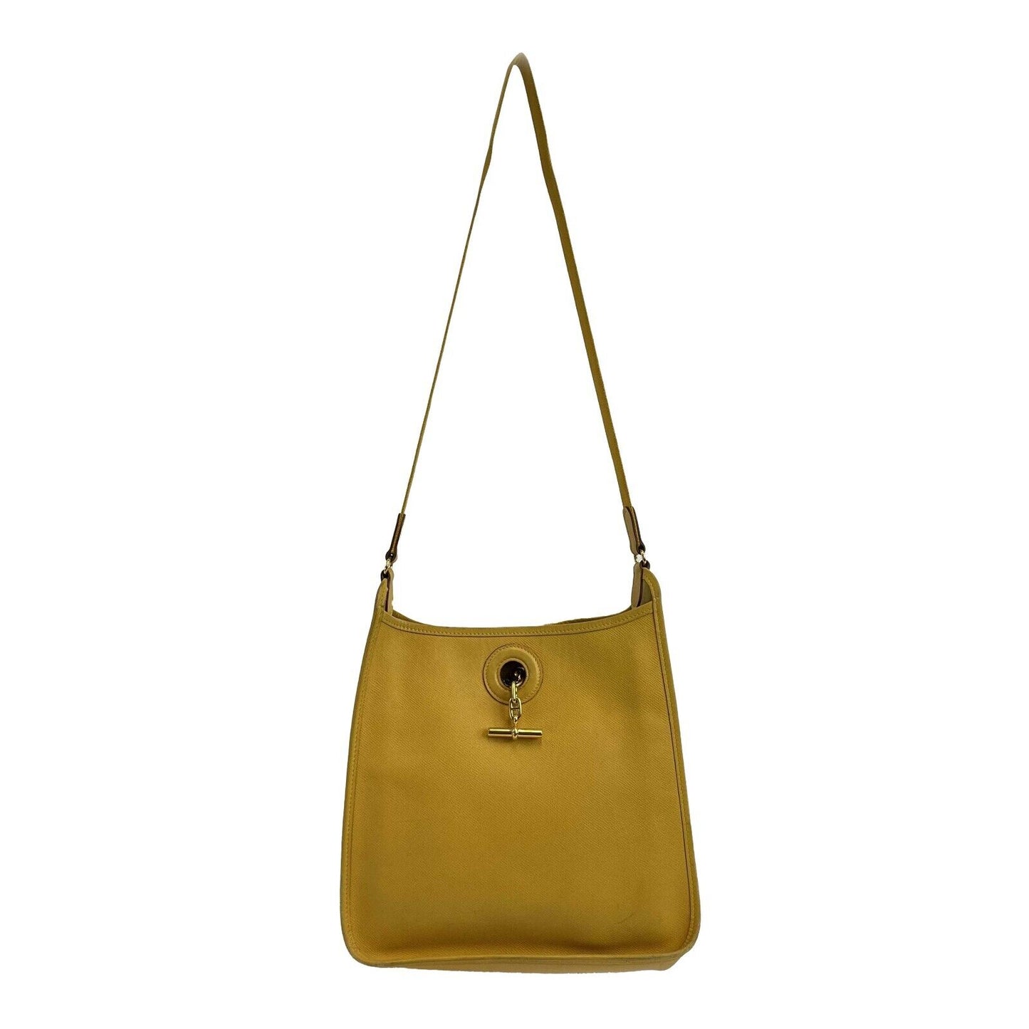 Hermes - Yellow Leather Vespa PM Shoulder Bag