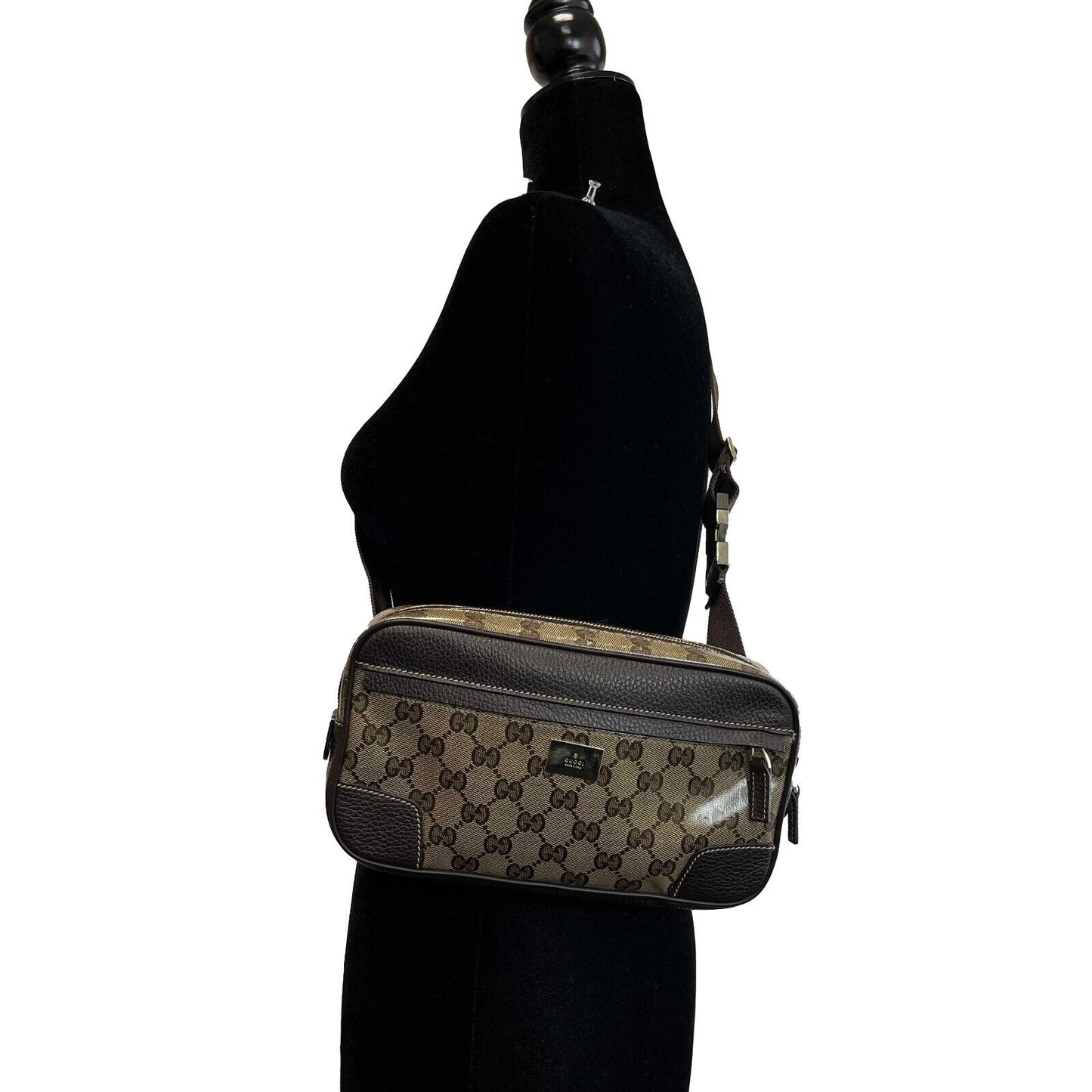 GUCCI Gucci Coated Canvas Brown GG Monogram Belt Bag / Crossbody