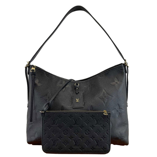 Louis Vuitton NEW CarryAll MM with Pochette Black Monogram Empreinte