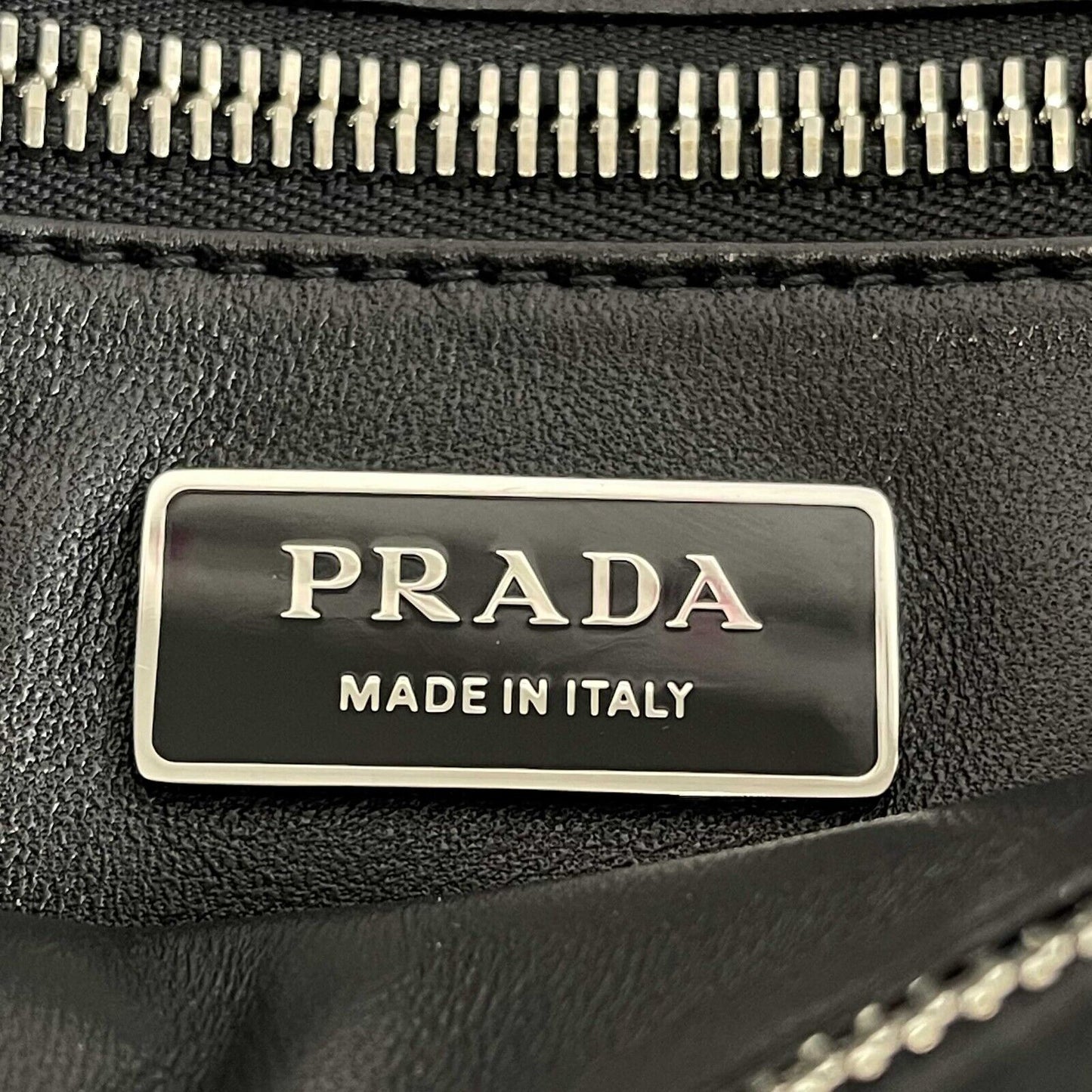 Prada - Pristine - Small Antique Nappa Shopping Leather Tote - Black - Handbag