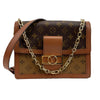 Louis Vuitton Dauphine Reverse Monogram Canvas Leather MM Brown Handbag NEW Box