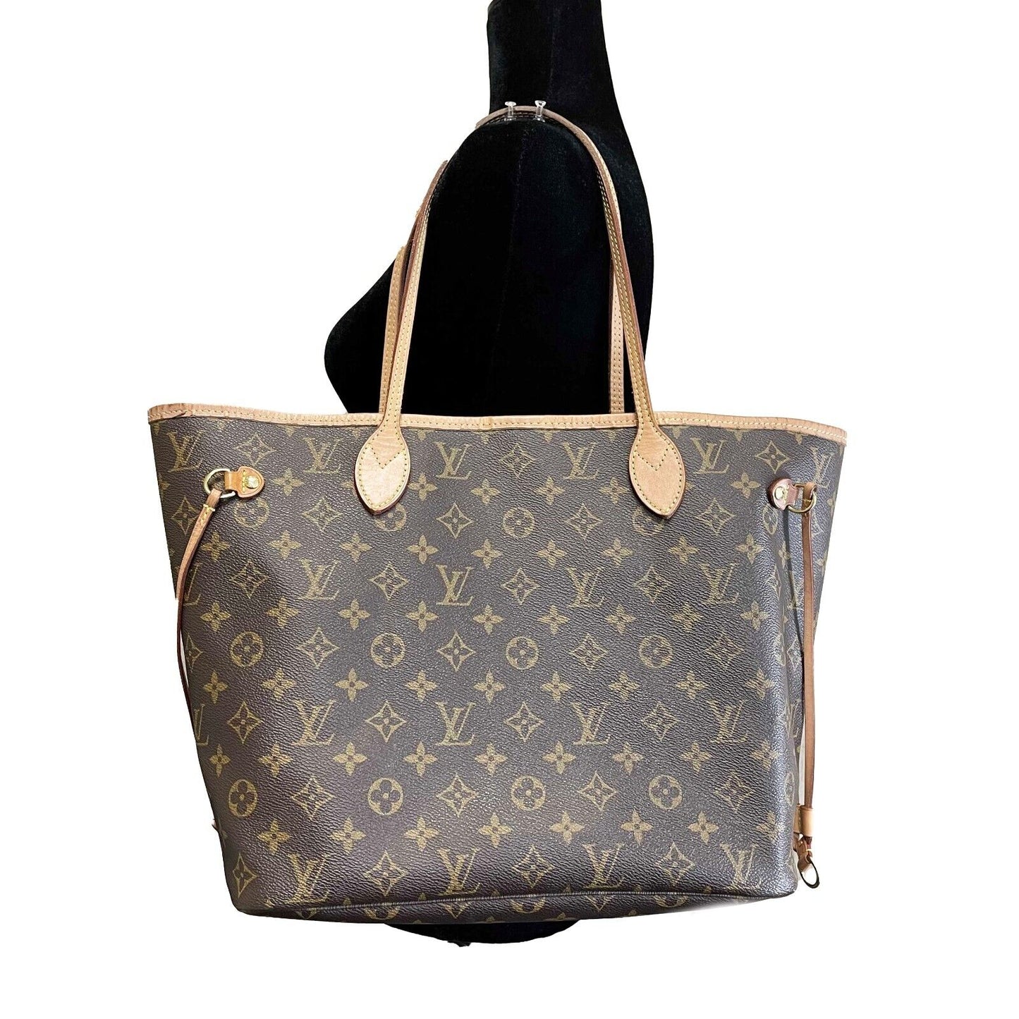Louis Vuitton - LV Neverfull MM - Brown Monogram Tote w/ Pouch