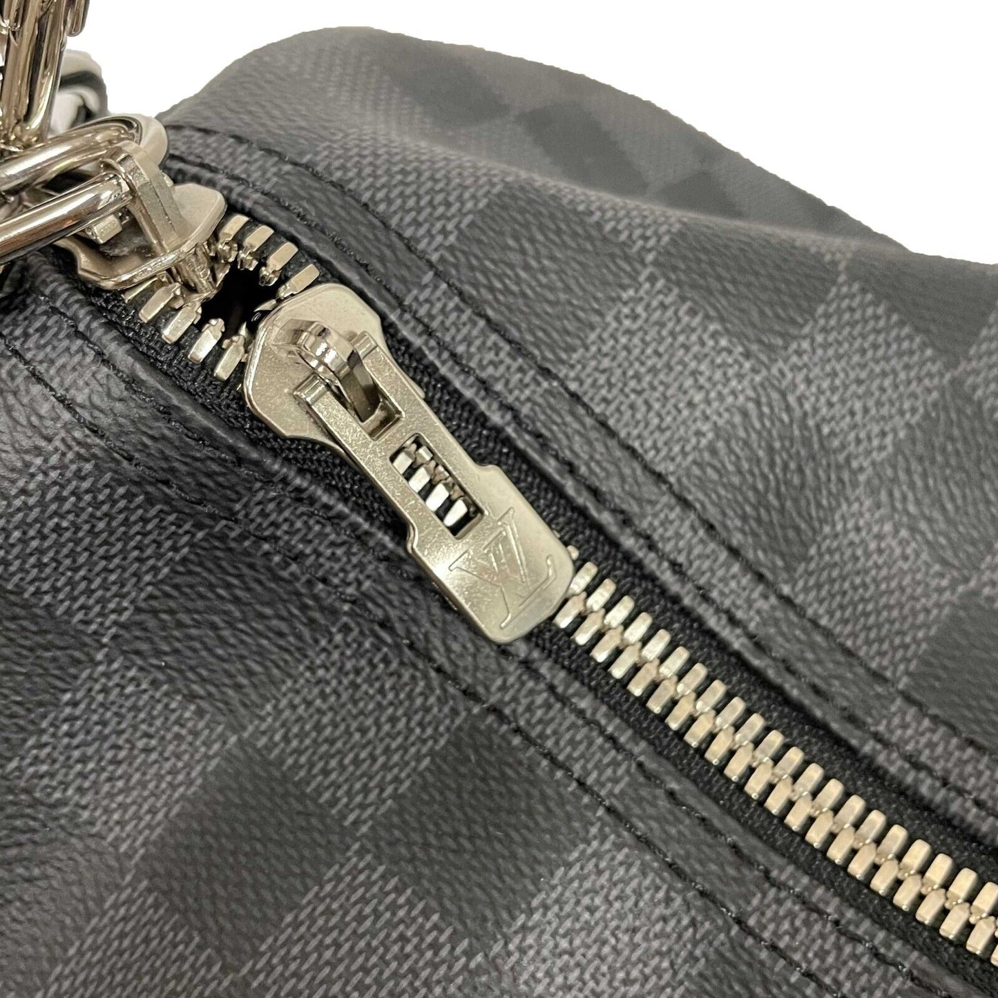Louis Vuitton Keepall Bandoulière 55 Damier Graphite Black Excellent Duffle