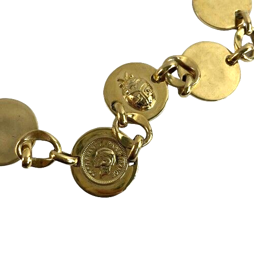 Chanel Charm Gold Coin Medallion Vintage Belt Necklace