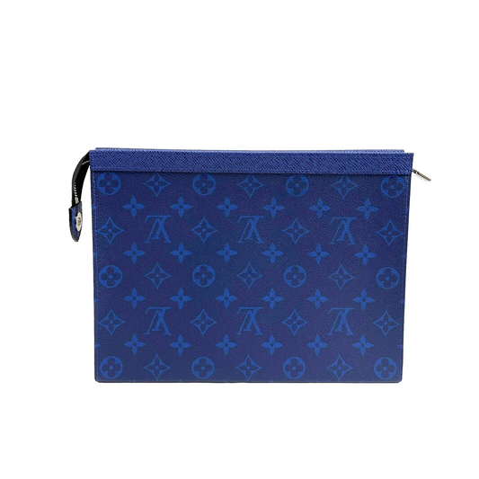 Louis Vuitton Monogram Eclipse Voyage MM Pacific Blue Pochette
