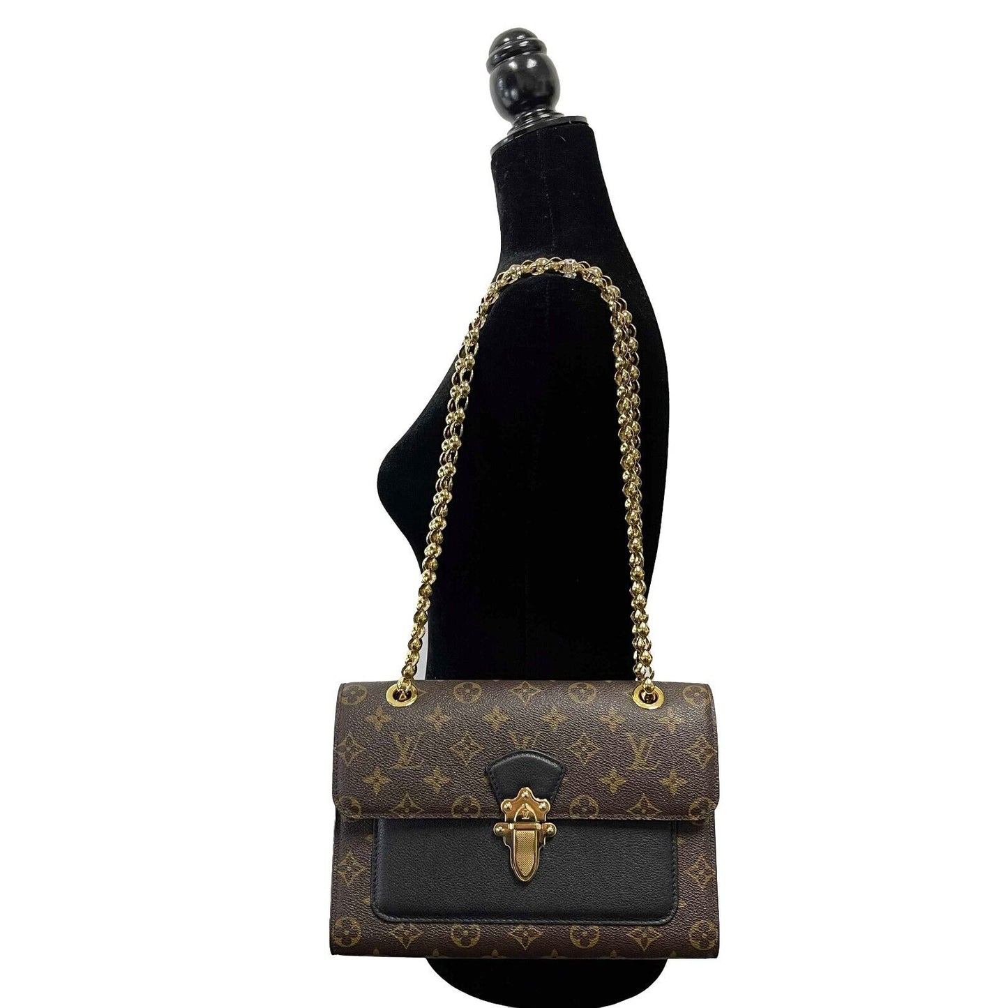 Louis Vuitton - Victoire Handbag Monogram Canvas and Leather Shoulder Bag