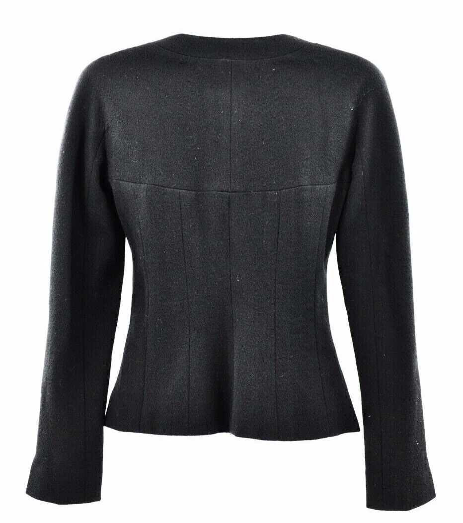 Chanel - Pearl Button Skirt Suit - Black Blazer Set - CC Zip - 4 - 36 - 2002 02A