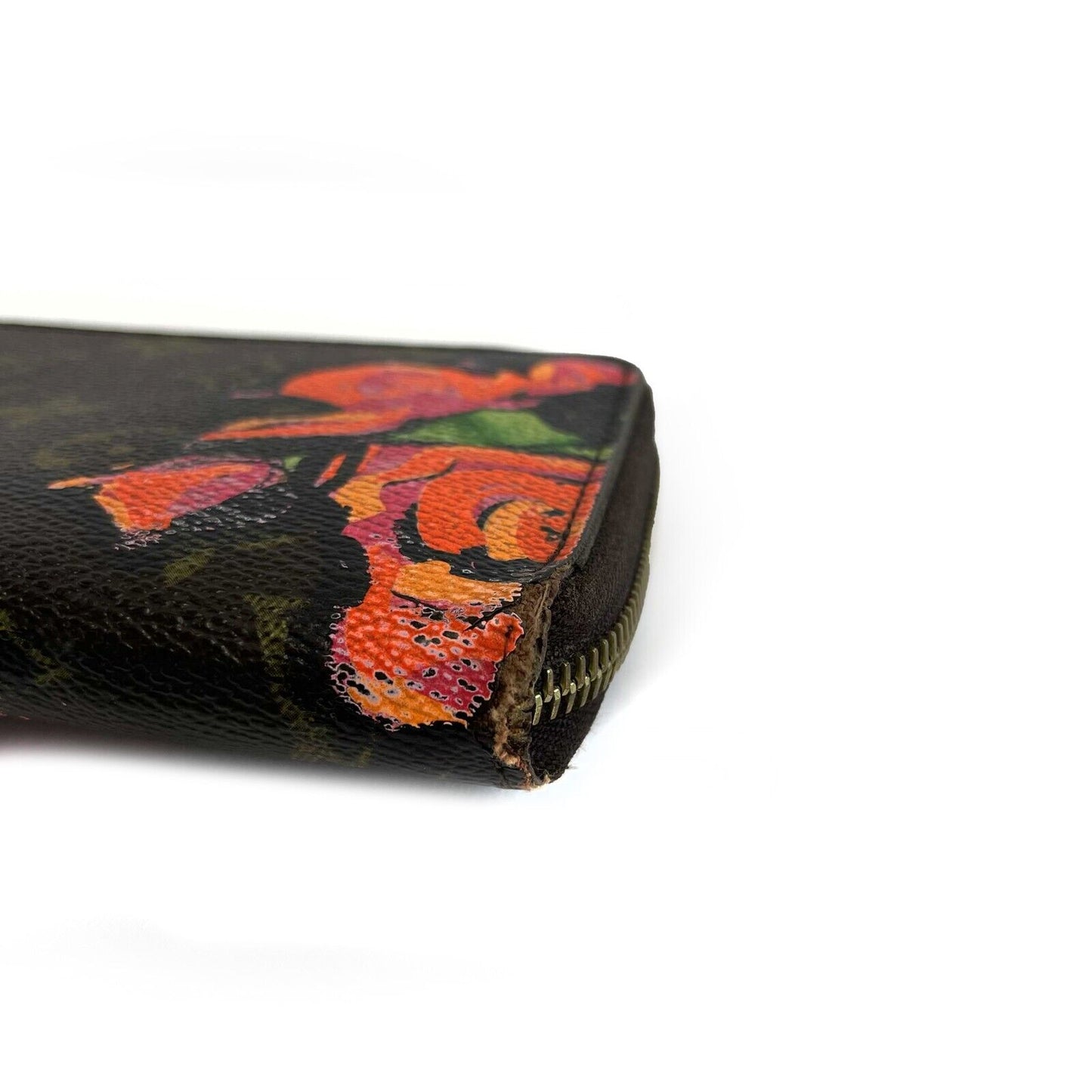 Louis Vuitton - Monogram Roses Zippy Brown Wallet - Zip Around Card Holder