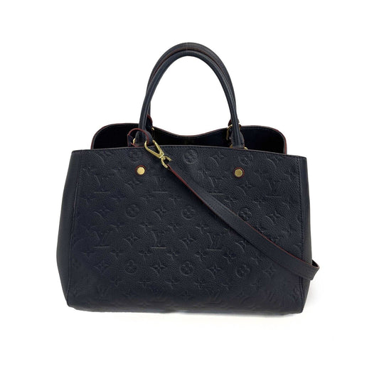 Louis Vuitton - Montaigne GM Dark Navy Monogram - Top Handle W/ Shoulder Strap