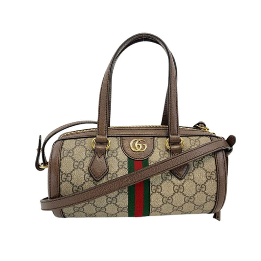 Gucci GG Supreme Monogram Web Small Ophidia Boston Bag - Top Handle / Crossbody
