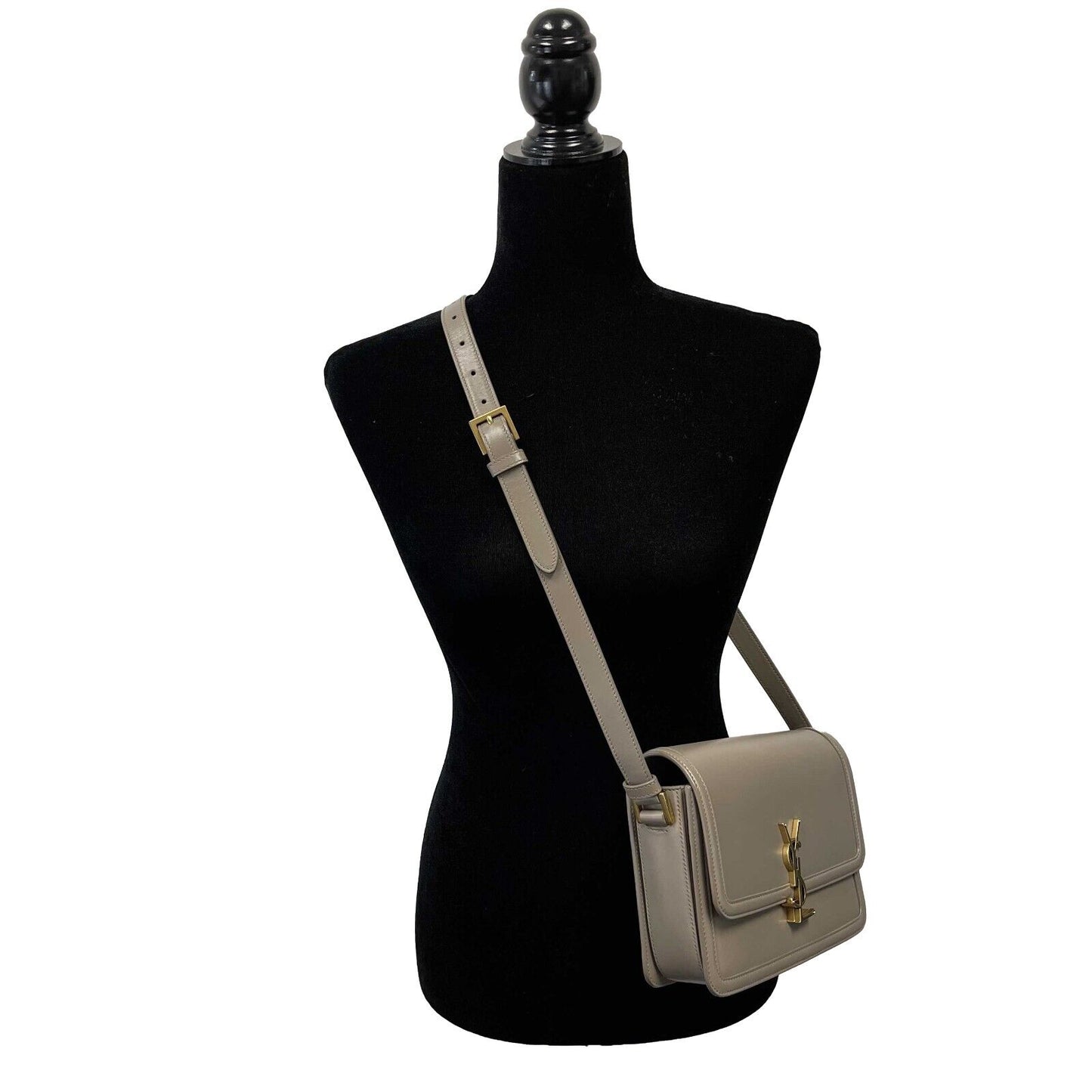 Saint Laurent - Solferino Medium Satchel in Box Saint Laurent Leather Crossbody