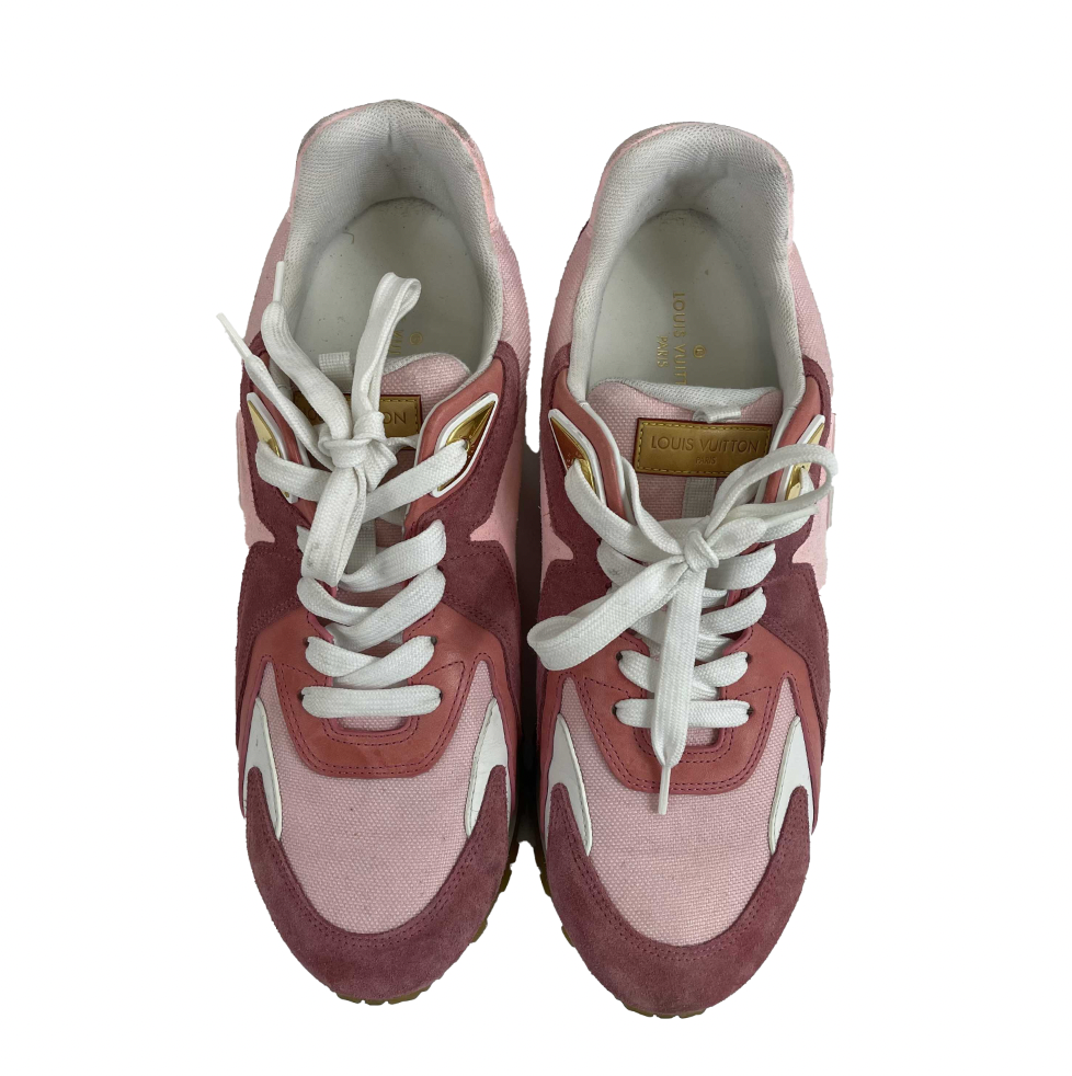 Louis Vuitton - Low Top Sneaker White Pink Suede Run Away - Pink 40 US 10