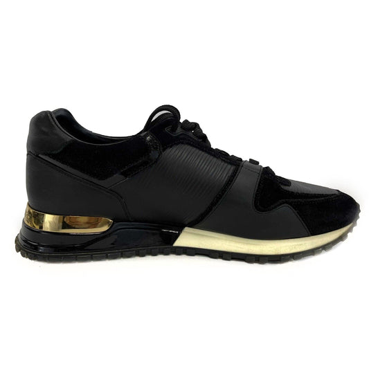Louis Vuitton - Leather & Suede Run Away Sneakers- Black - 37 / US 7