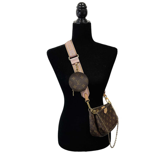 Louis Vuitton - Multi Pochette Accessories in Light Pink / Brown Crossbody