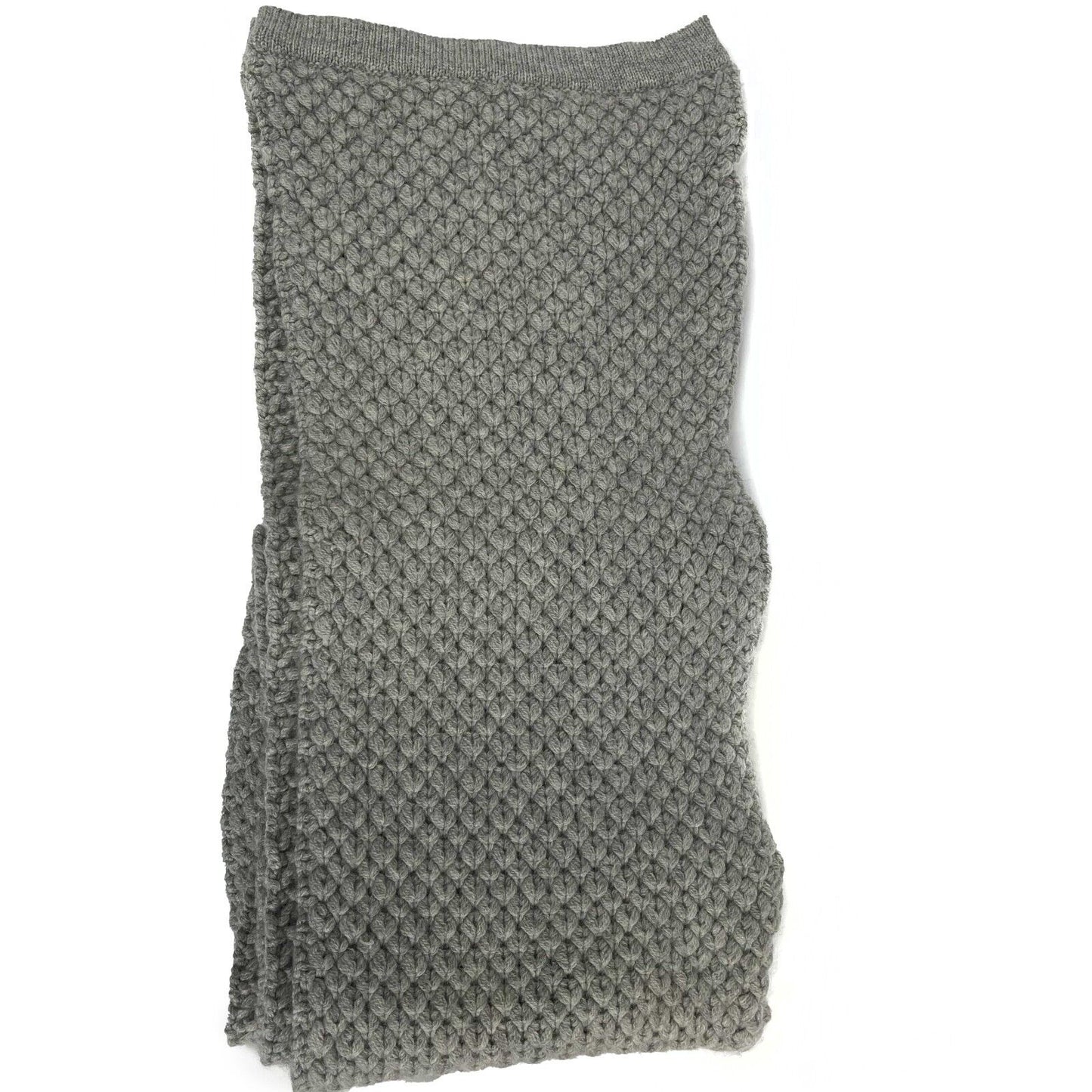 CHANEL - Muffler Cashmere Scarf - Light Grey w/ CC Pocket