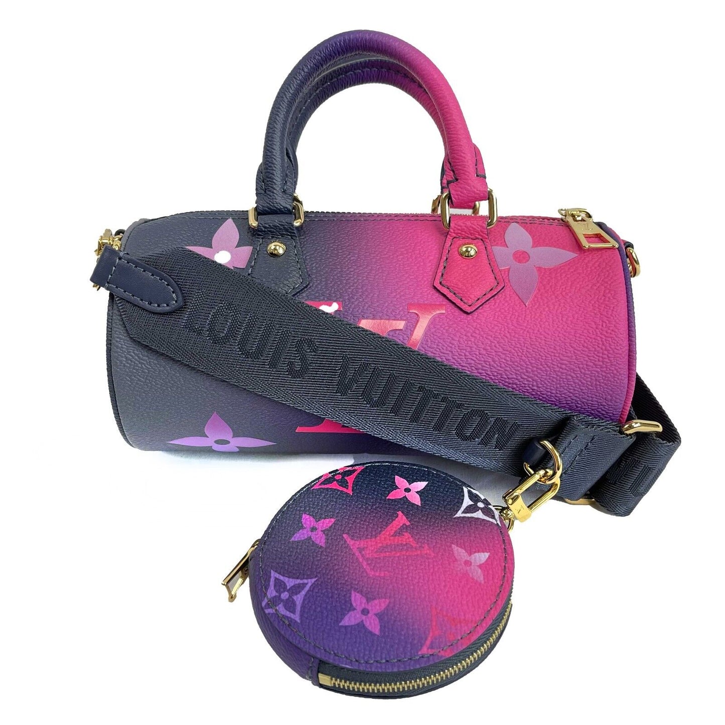 Louis Vuitton NEW Midnight Fuchsia Papillon BB Satchel - Coin Purse - Crossbody