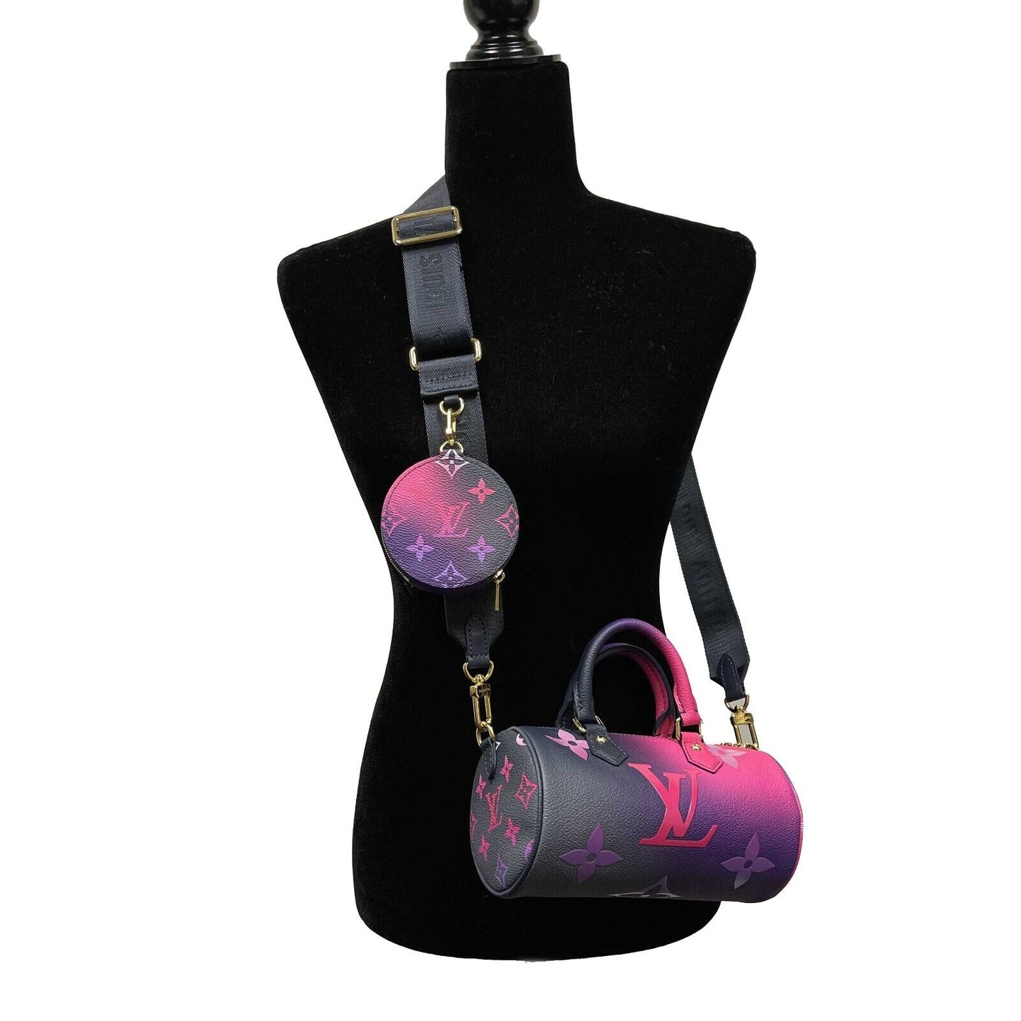 Louis Vuitton NEW Midnight Fuchsia Papillon BB Satchel - Coin Purse - Crossbody