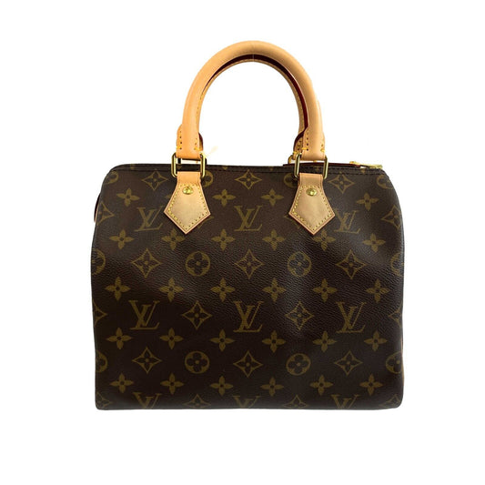 Louis Vuitton - Excellent - Speedy 25 - Brown Monogram Coated Canvas Satchel