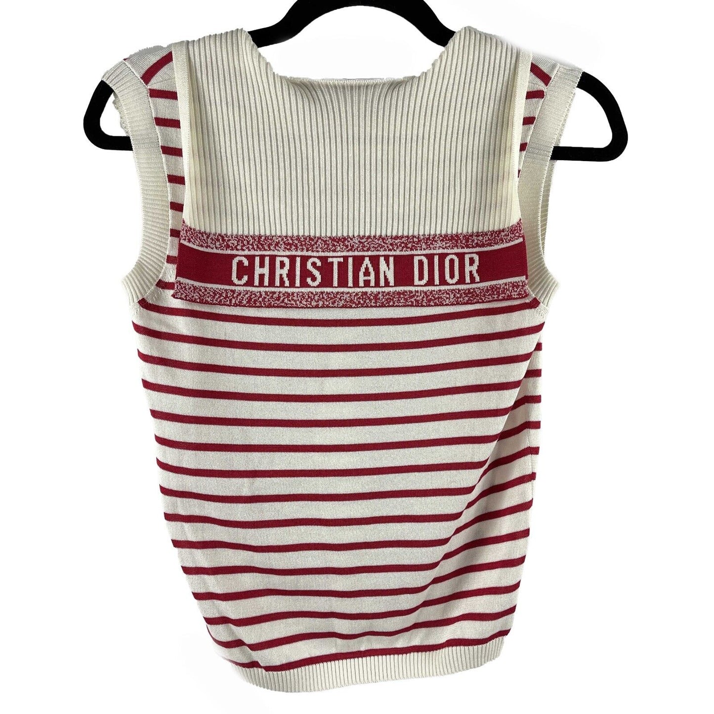 Christian Dior - Dioriviera Capri Striped Sailor Tank - Red - 34- US 2 - Top
