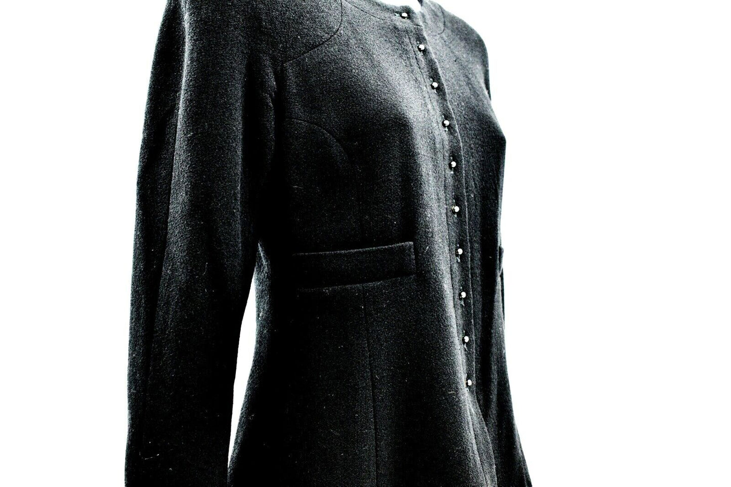 Chanel - Pearl Button Skirt Suit - Black Blazer Set - CC Zip - 4 - 36 - 2002 02A