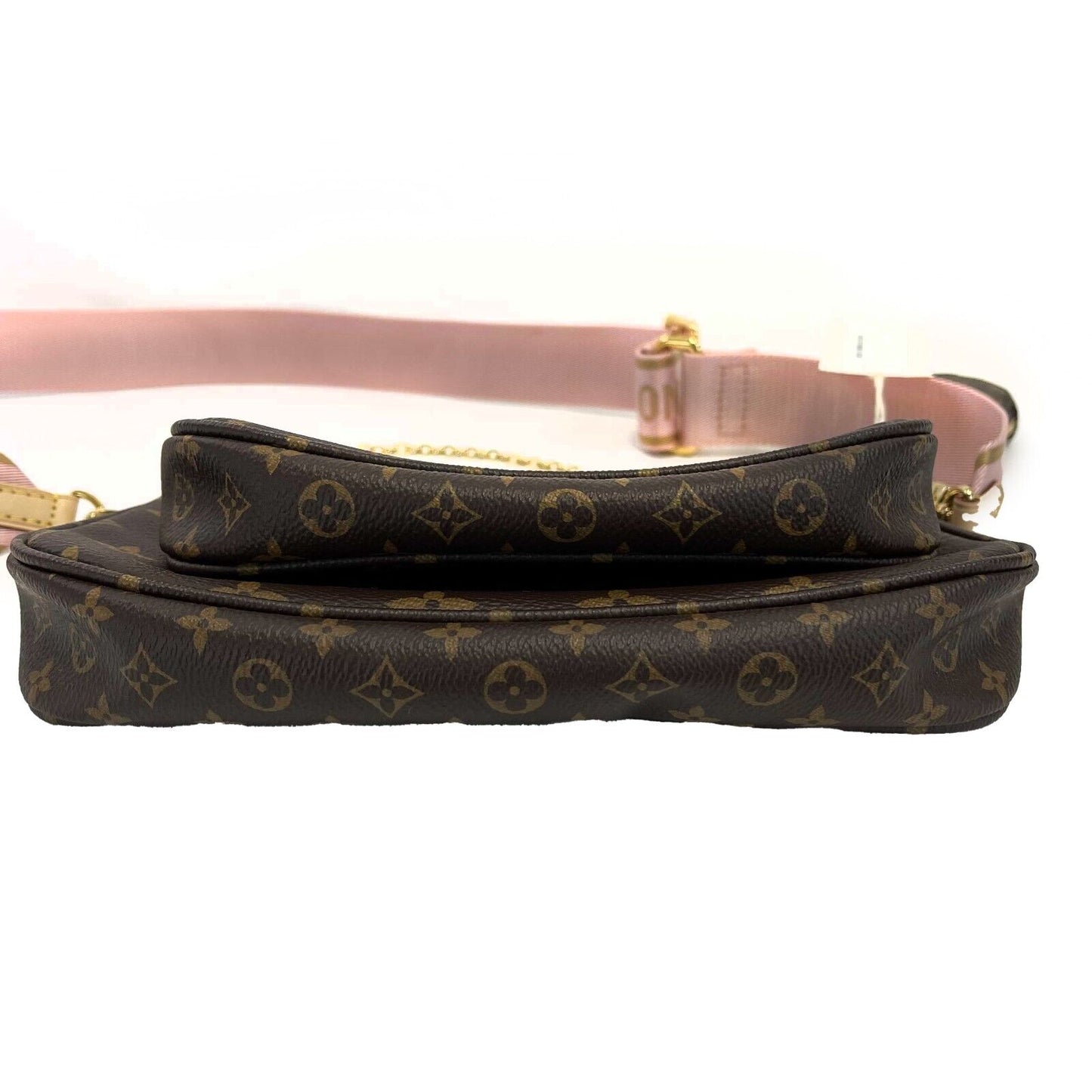 Louis Vuitton - Multi Pochette Accessories in Light Pink / Brown Crossbody - NEW