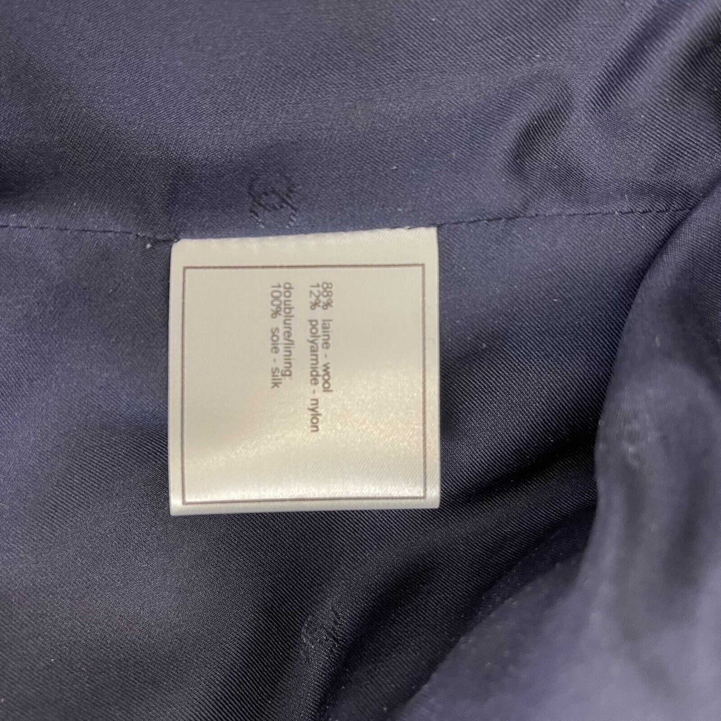 CHANEL - 97A VINTAGE Collectors Navy Popcorn Jacket 36 US 4 Coat Blazer