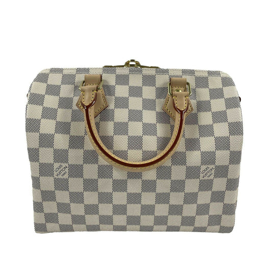 Louis Vuitton - New - Damier Azur Speedy 25 Bandouliere Top Handle Bag w/ Strap