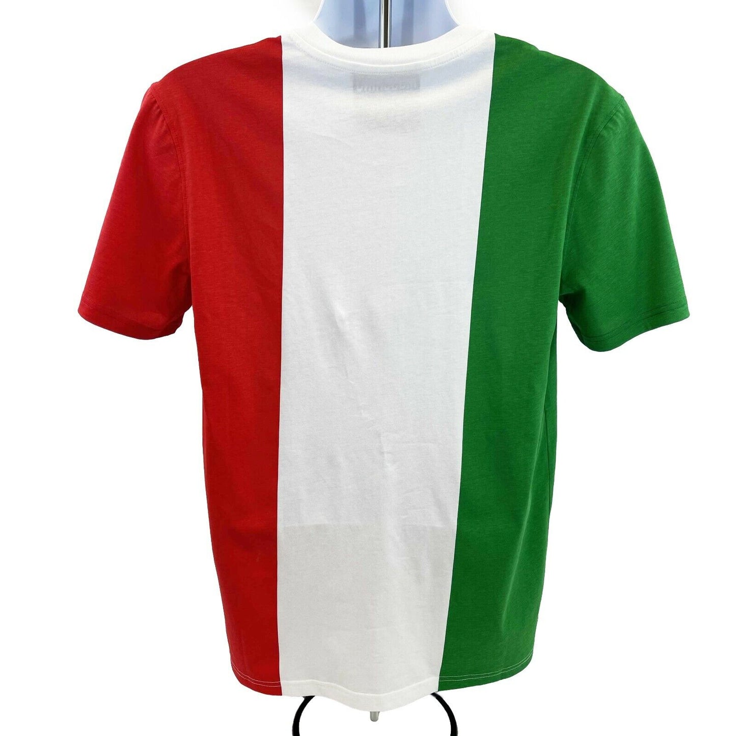 Moschino Multicolor Italian Slogan T-Shirt - Red White Green - IT 48 - US Small