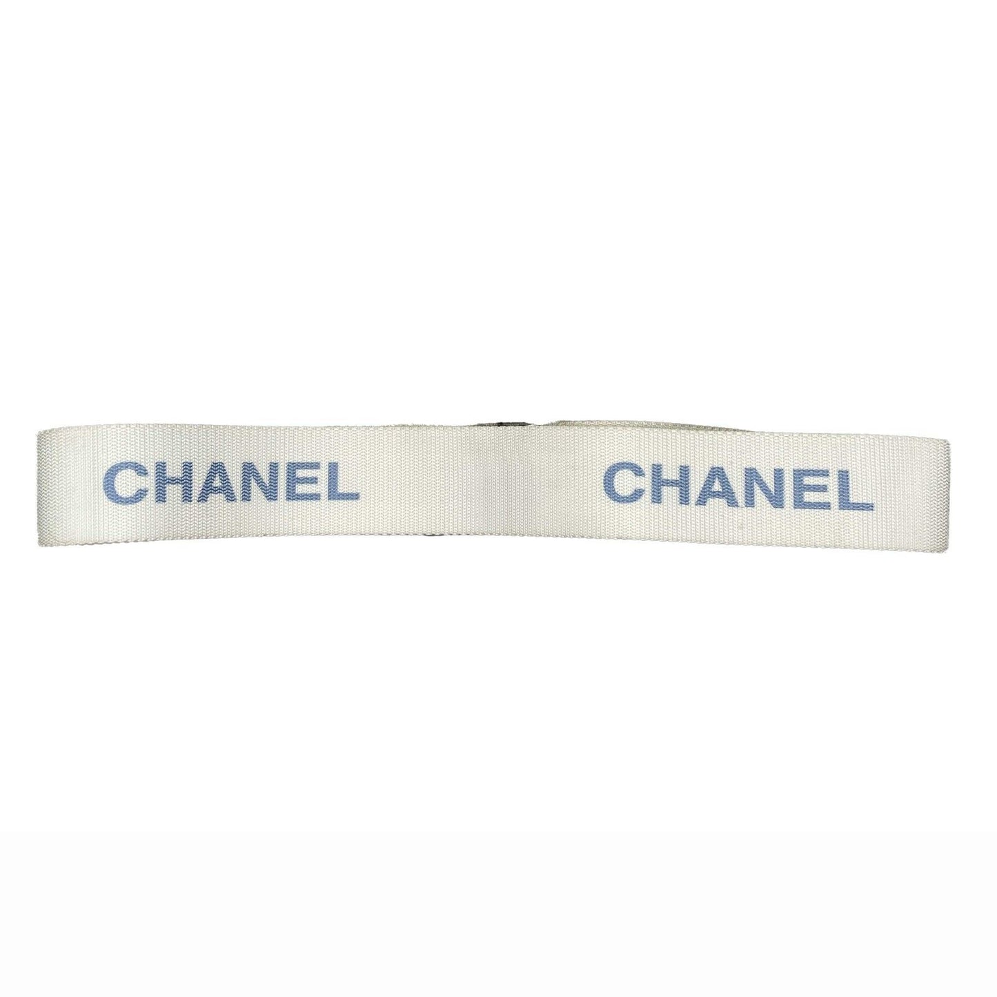 CHANEL - Vintage 99S 1999 Logo Adjustable Nylon Web - White - XS/S - Belt