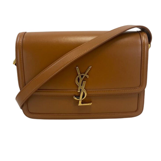 Saint Laurent - Solferino Medium Satchel in Box Saint Laurent Leather Crossbody