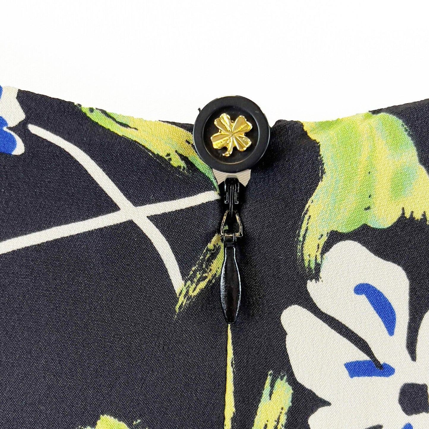 CHANEL - Vintage 97P Silk Floral Dress - Black Printed -Size FR 40 US 8