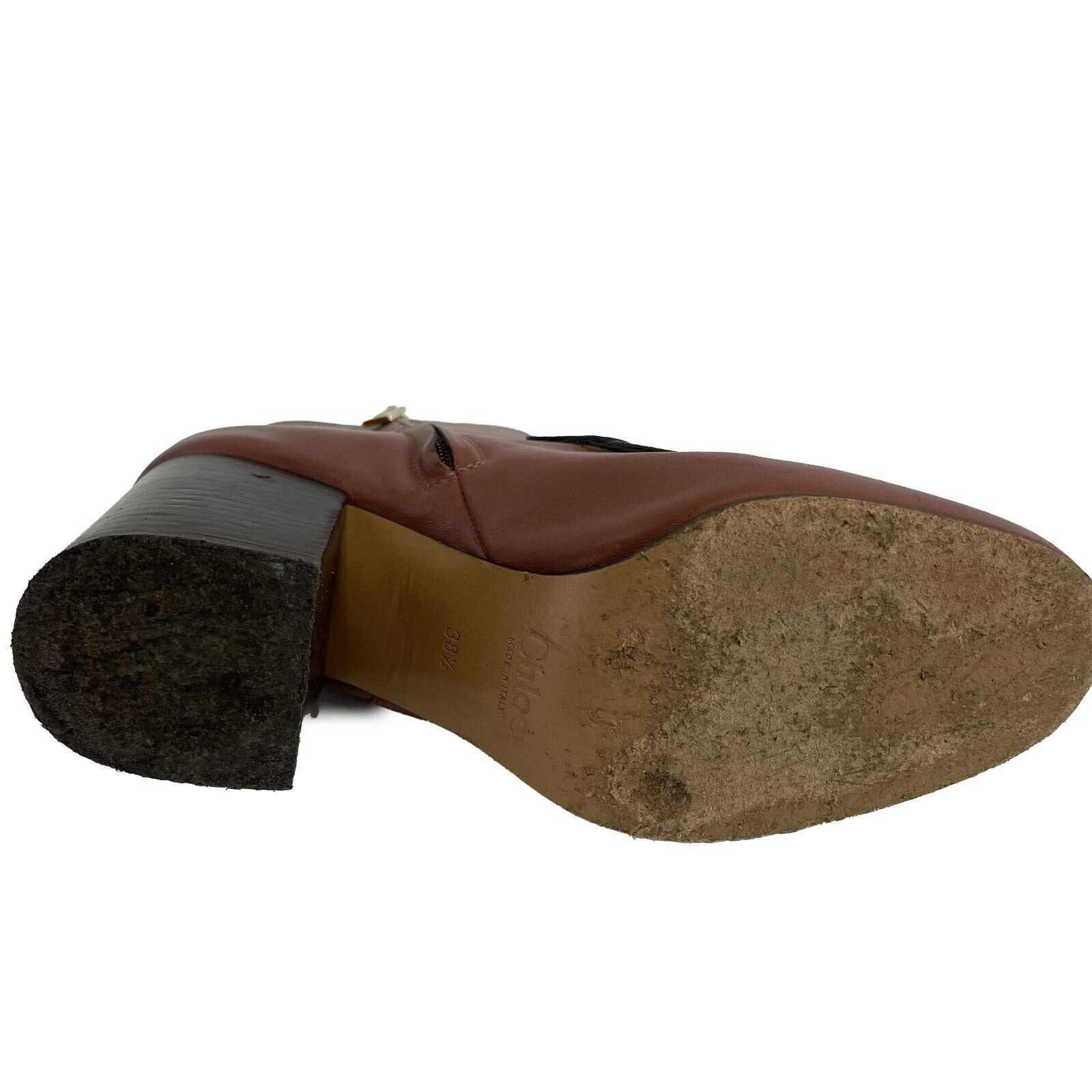 Chloe Heeled C Logo Boots Rose Brown EU 38.5 US 7.5 Shoes BougieHabit