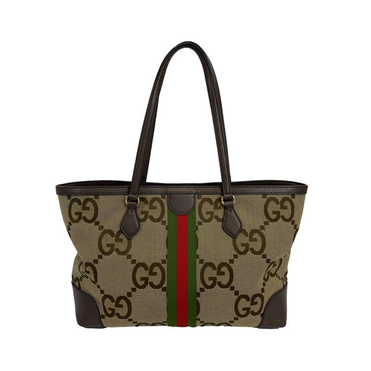 Gucci - Ophidia Jumbo GG Monogram Canvas - Brown Medium Tote